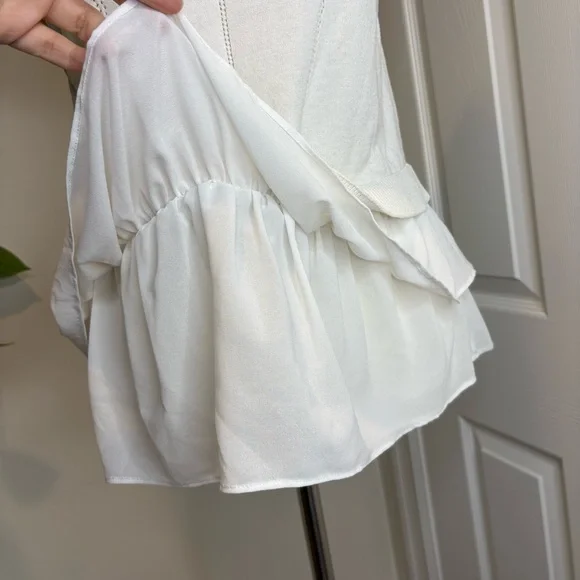 NICOLE MILLER Artelier White Ruffle Top - Picture 3 of 7